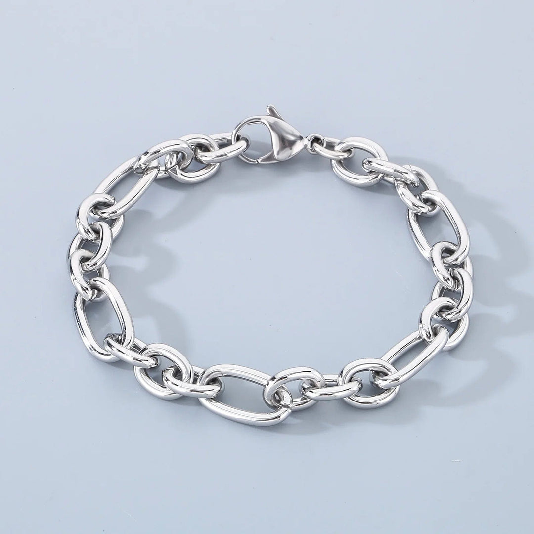 Hidden Casual Charm Stainless Steel Splicing Chain Design (Free) Unique Leather Bracelets