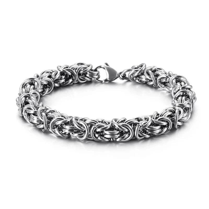 Link Chain Men's Handmade Stainless Steel Mesh Chain Bracelet - Durable & Stylish Silver/2 / 24cm Unique Leather Bracelets